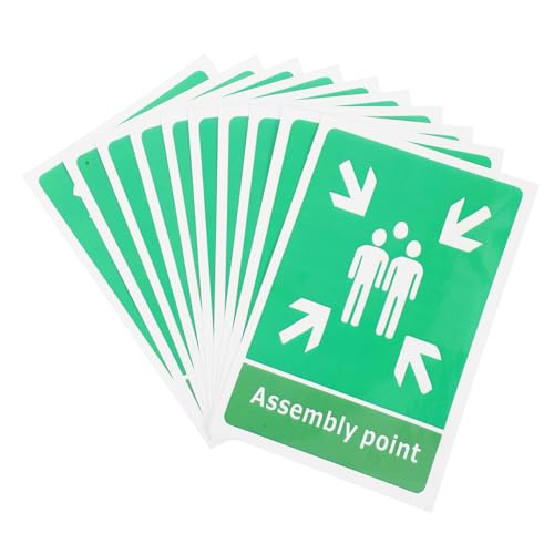 CAXUSD 10 Stück Evakuierungszeichenaufkleber Notausgang Brandsammelpunktschild Im Freien Feuertürschild Feuerausschreibung Feueralarmmeldezeichen Industriezeichen Ausgangsschild Green Pvc CAXUSD 10 Stück Evakuierungszeichenaufkleber Notausgang Brandsammelpunktschild Im Freien Feuertürschild Feuerausschreibung Feueralarmmeldezeichen Industriezeichen Ausgangsschild Green Pvc von CAXUSD