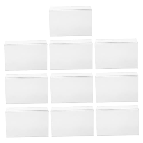 CAXUSD 10 Stück Kleine Acryl Schildhalter Mini Preisdisplay für Buffets und Veranstaltungen Klare Tischständer für Namenskarten und Preisschilder Selbstklebend von CAXUSD