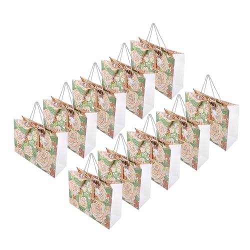 CAXUSD 10 Stück Rosen-Geschenktüte Klarsichtbeutel mit Griff Tragetasche Paket Klare Taschen einkaufstüten geburtstagsgeschenke Multifunktions-Geschenkbeutel Geschenktüten Papier CAXUSD 10 Stück Rosen-Geschenktüte Klarsichtbeutel mit Griff Tragetasche Paket Klare Taschen einkaufstüten geburtstagsgeschenke Multifunktions-Geschenkbeutel Geschenktüten Papier von CAXUSD