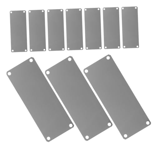 CAXUSD 10 Stück Teiliges Edelstahl Blanko schilder Löchern Stark Rostfreie Metallplatten zum Gravieren Präzise DIY Namensschilder für Türbeschriftung und Bastelprojekte von CAXUSD