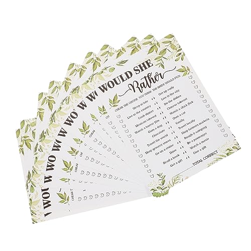 CAXUSD 10 Stück Teiliges Set Bridal Shower Partyspiele Karten aus Sicherem für Brautpaar und Gäste mit Einzigartigen Fragen zur Gemeinsamen Erlebniserfahrung bei Hochzeitsfeier von CAXUSD