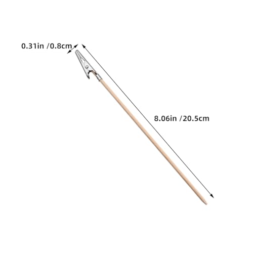CAXUSD 100 Stück Krokodilklemmen mit Stab: Krokodilklemme aus Bambusstab – Metallklemme für DIY-Projekte, Modellspritzen und Posterhalten CAXUSD 100 Stück Krokodilklemmen mit Stab: Krokodilklemme aus Bambusstab – Metallklemme für DIY-Projekte, Modellspritzen und Posterhalten von CAXUSD