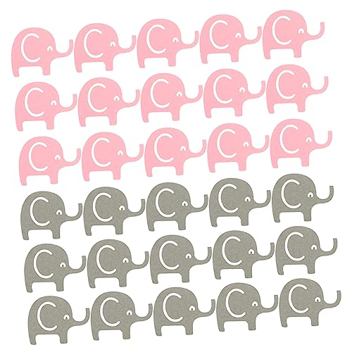 CAXUSD 100St Tischdekoration aus Pink Blue Confetti Konfetti am Geburtstagstisch Geschlecht offenbaren Elefantenkonfetti Tischkonfetti mit Elefanten schmücken Esstisch Baby von CAXUSD
