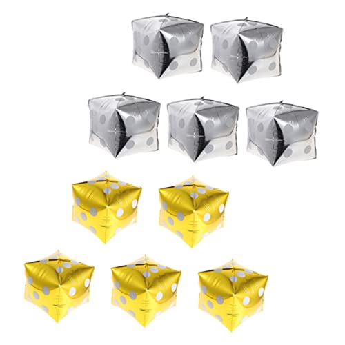 CAXUSD 10st Würfel Luftballons Stanzen Ballonbogen-kit Heliumtanks Für Ballons Nummernballons Aus Folie Baustein-zahlenballon Luftballons Aus Metall Gänseblümchen Ballons Aluminiumfolie CAXUSD 10st Würfel Luftballons Stanzen Ballonbogen-kit Heliumtanks Für Ballons Nummernballons Aus Folie Baustein-zahlenballon Luftballons Aus Metall Gänseblümchen Ballons Aluminiumfolie von CAXUSD