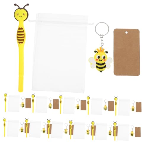 CAXUSD 12 Sätze Teiliges Bienen Party Geschenkset mit Stiften und Schlüsselanhängern Süße Mitgebsel für Kindergeburtstage Shower und Lehrkräfte Organza Taschen und Anhängern CAXUSD 12 Sätze Teiliges Bienen Party Geschenkset mit Stiften und Schlüsselanhängern Süße Mitgebsel für Kindergeburtstage Shower und Lehrkräfte Organza Taschen und Anhängern von CAXUSD