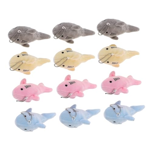 CAXUSD 12 Stück Mini Plüsch Hai Schlüsselanhänger Weiche Kuscheltiere als Niedliche Taschen Rucksackanhänger Vielseitige Ocean-theme Party Mitgebsel Bunte Schlüsselanhänger für Damen CAXUSD 12 Stück Mini Plüsch Hai Schlüsselanhänger Weiche Kuscheltiere als Niedliche Taschen Rucksackanhänger Vielseitige Ocean-theme Party Mitgebsel Bunte Schlüsselanhänger für Damen von CAXUSD
