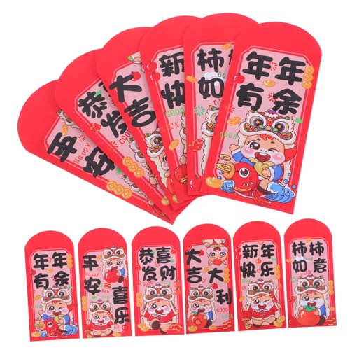 CAXUSD 12 Stück Rote Umschläge Jahr Des Pferdes Traditionelle Chinesische Neujahrsumschläge aus Papier Festliches Design für Frühlingsfest Firmen Familiengebrauch Chinesische von CAXUSD