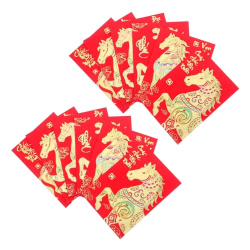 CAXUSD 120 Stück Vietnamesische rote Umschläge für das Jahr des Pferdes roter Umschlag des neuen Jahres chinesisches neues jahr rotes paket chinesische neujahrsgeldumschläge Papier von CAXUSD