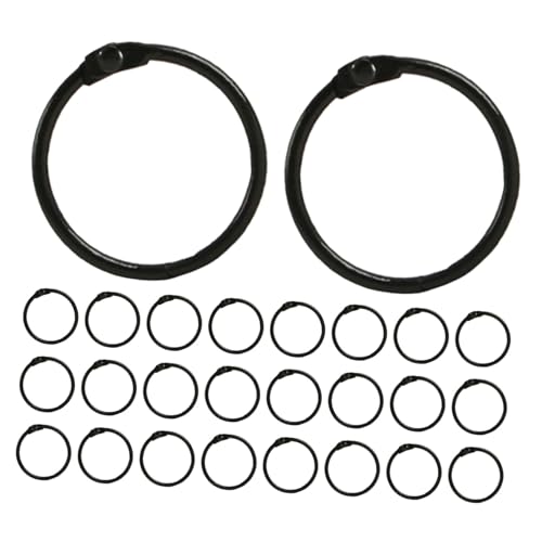 CAXUSD 120 Stück buchbinderinge schnellhefter Kleine Metallringe verbindungsringe ringbindung Black von CAXUSD
