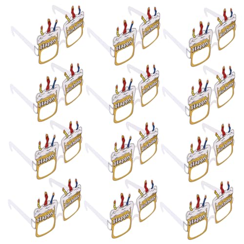 CAXUSD Lustige Brille 12St Biergläser Geburtstagsdekorationen Partygeschenke für das neue Jahr lustige Papierbrille geburtstag brille Chrysantheme Papiergläser Geburtstagsparty liefert von CAXUSD