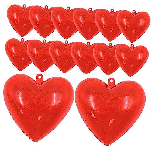 CAXUSD 14 Stück herzförmige Bonbonschachteln Streamer Spiel Jubiläum Dekoration weihnachtsdeko christmas decorations Kunststoffkugel in Herzform herzförmige Kugelverzierungen Plastik rot CAXUSD 14 Stück herzförmige Bonbonschachteln Streamer Spiel Jubiläum Dekoration weihnachtsdeko christmas decorations Kunststoffkugel in Herzform herzförmige Kugelverzierungen Plastik rot von CAXUSD