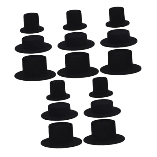 CAXUSD 15 Stück Teiliges Schwarze Kleine Clownshüte aus Weichem Samtstoff für Puppen Dekoration Basteln Party Feierlichkeiten von CAXUSD