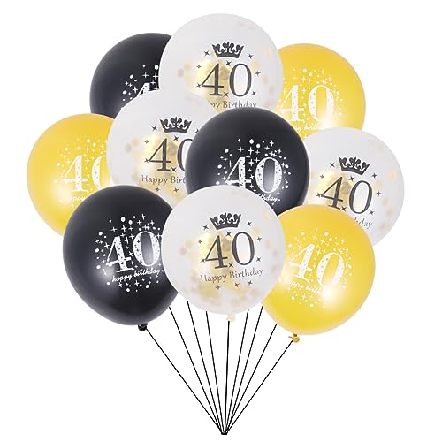 CAXUSD Schwarzes Dekor 15St Konfetti Zahlenballons Buchstabenballons Luftballons Dekor zahlen luftballon Partyzubehör Ballon für die Party Erwachsener schmücken alles zum Geburtstag von CAXUSD
