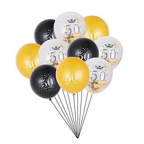 CAXUSD 15st Gedenkballons Latexballons Mit Konfetti Partydekorationen Zum 18. Geburtstag Partyzubehör Metallische Luftballons 18 Geburtstagsfeier Schwarz Anzahl Schmücken von CAXUSD