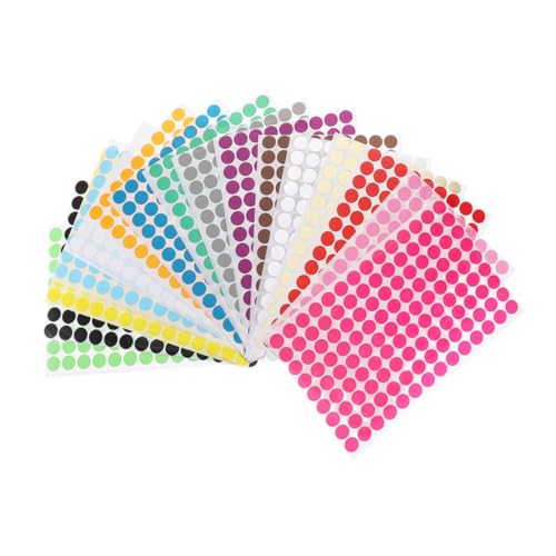 CAXUSD 16 Blatt Bunte Punktetiketten Farbcodierungsetiketten Mit Punkten Runde Farbcodierungsetiketten Kleines Punktetikett Aufkleber CAXUSD 16 Blatt Bunte Punktetiketten Farbcodierungsetiketten Mit Punkten Runde Farbcodierungsetiketten Kleines Punktetikett Aufkleber von CAXUSD