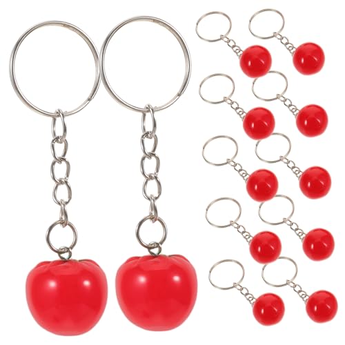 CAXUSD 16 Stück Teiliges Realistisches Kunstharz Tomaten Schlüsselanhänger Leichte und Langlebige Gemüse Anhänger Vielseitig als Handtaschen und Autoschlüssel Charms für Partygeschenke von CAXUSD