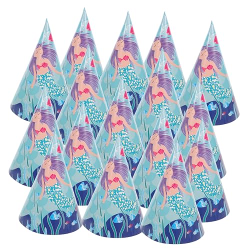 CAXUSD Haarschmuck Für Kinder 16st Partyspiel-hüte Mädchen Hüte Alles Zum Geburtstagsgeschenke Partyhüte Für Kinder Kinderhaube Hut Für Kinder Geschenke Für Mädchen Papier Meerjungfrau von CAXUSD