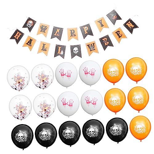 CAXUSD 19 Pcs Halloween Dekorationen Papier Banner Skelett Luftballons Handwerkskunst Details Spooky CAXUSD 19 Pcs Halloween Dekorationen Papier Banner Skelett Luftballons Handwerkskunst Details Spooky von CAXUSD