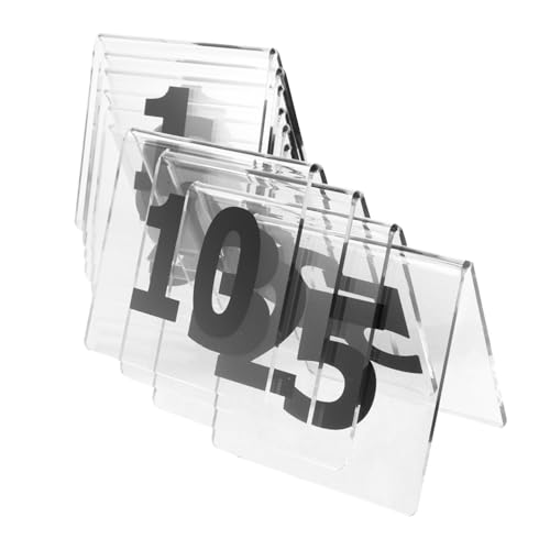 CAXUSD 1Satz Tischnummern aus Doppelseitige Transparente Tischzelte Stabile Dreiecksstruktur Wiederverwendbar für Hochzeiten Empfänge und Nummern CAXUSD 1Satz Tischnummern aus Doppelseitige Transparente Tischzelte Stabile Dreiecksstruktur Wiederverwendbar für Hochzeiten Empfänge und Nummern von CAXUSD