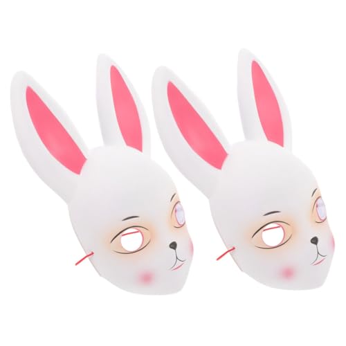 CAXUSD 2 PC Hasenmaske Karnevalsmaske Tiermaske Partymaske Kostümzubehör Kaninchen Gesichtsmaske Damen Hasenmaske Bühnenmaske Requisite Party Requisite Cosplay Requisite Weiß Kunststoff CAXUSD 2 PC Hasenmaske Karnevalsmaske Tiermaske Partymaske Kostümzubehör Kaninchen Gesichtsmaske Damen Hasenmaske Bühnenmaske Requisite Party Requisite Cosplay Requisite Weiß Kunststoff von CAXUSD