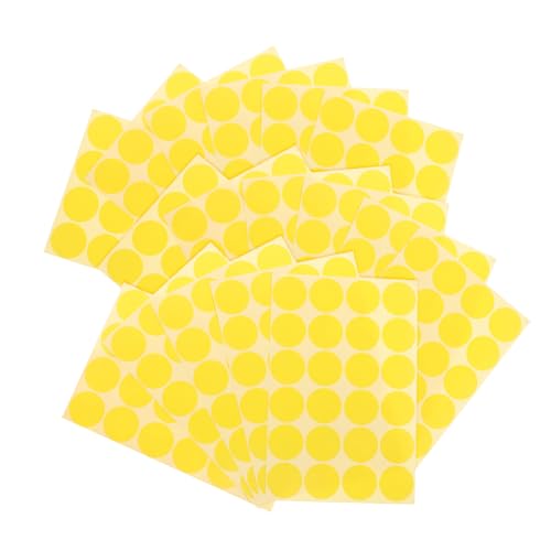 CAXUSD 2 Packungen Polka Dot Label-Aufkleber Punktmarker Gelber Punkt Aufkleber Punktaufkleber Farbpunkte runde Klebepunkte Kennzeichnungsaufkleber farbige Aufkleber Namensetiketten von CAXUSD