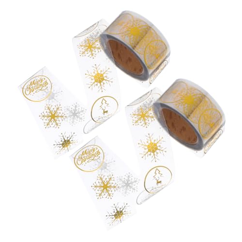 CAXUSD 2 Rollen Weihnachtsdekorationsaufkleber Aufkleber für Weihnachtsumschläge Aufkleber für Weihnachtskarten Schneeflockendekorationsaufkleber Kupferplattenaufkleber Golden CAXUSD 2 Rollen Weihnachtsdekorationsaufkleber Aufkleber für Weihnachtsumschläge Aufkleber für Weihnachtskarten Schneeflockendekorationsaufkleber Kupferplattenaufkleber Golden von CAXUSD