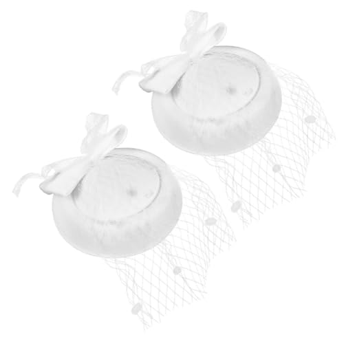 CAXUSD 2 Stück Baserbühnenkopfschmuck Dekorationshut Hochzeit Braut Kopfschmuck Braut Hut Dekoration Damen Eleganter Hut Dekorative Damenhüte Hochzeit Haarhut Tragbare Hüte Weiß Wolle CAXUSD 2 Stück Baserbühnenkopfschmuck Dekorationshut Hochzeit Braut Kopfschmuck Braut Hut Dekoration Damen Eleganter Hut Dekorative Damenhüte Hochzeit Haarhut Tragbare Hüte Weiß Wolle von CAXUSD
