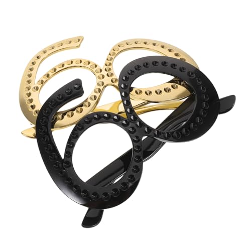 CAXUSD 2 Stück Geburtstag Brille Nummernbrille aus Leichtem Abs Material Lustige Partybrille für Geburtstagsfeier Wiederverwendbare und Pflegeleichte Faschingsbrille als Originelles von CAXUSD
