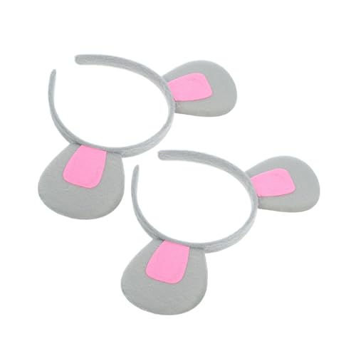CAXUSD 2 Stück Graues Stofftier Mausohren Stirnband für Erwachsene Lustiges Tierohren Kopfband für Cosplay Halloween und Partys CAXUSD 2 Stück Graues Stofftier Mausohren Stirnband für Erwachsene Lustiges Tierohren Kopfband für Cosplay Halloween und Partys von CAXUSD