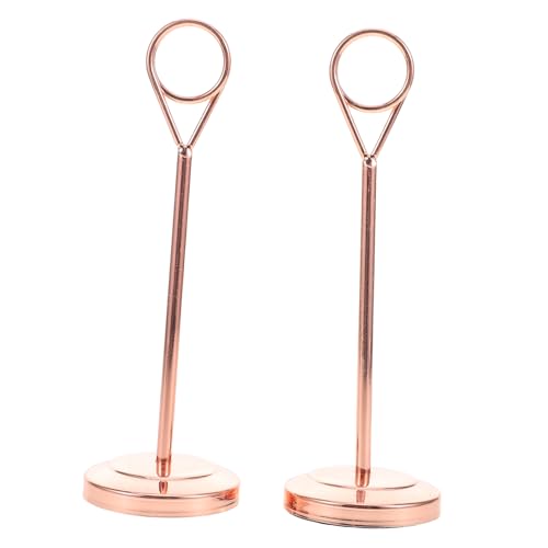 CAXUSD 2 Stück Klipp Platzkartenhalter Für Den Tisch Fotokartenhalter Clips Für Tischkarten Kartenhalter Der Tabletop -nummernkarten Stehen Vor Rostfreier Stahl Rose Gold von CAXUSD