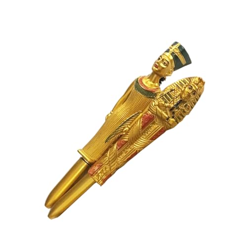 CAXUSD 2 Stück Kugelschreiber Geburtstag Vintage Ausgefallene Nachfüllstifte Niedliche Neuheit Werbung Aktivitätsstift Basteln Ägypten Figurine Sammlung Retro Stil Stift Kunststoff von CAXUSD