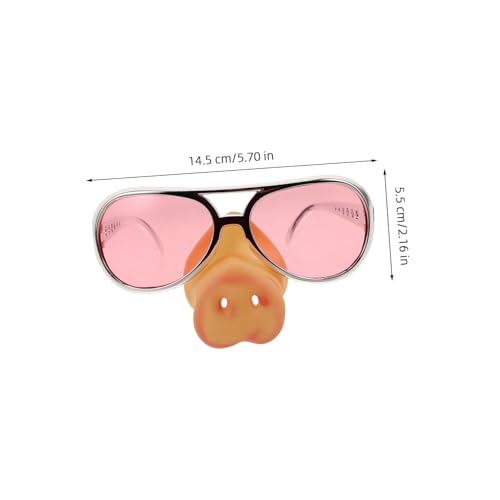CAXUSD 2 Stück Lustige Schweinenasen Brille Partybrille Cosplay Zubehör Gold für Karneval Fasching Verkleidung Leichte Stabile Konstruktion und Auffälliges Design von CAXUSD