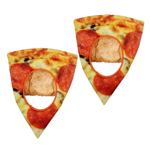 CAXUSD 2 Stück Teiliges Pizza Kostümset mit Realistischem Design Wiederverwendbare Party Hut Kappe für Festival Karneval Halloween Deko und Bühnenauftritte von CAXUSD