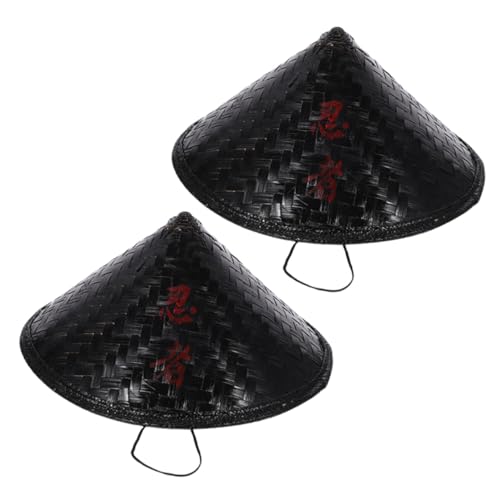 CAXUSD 2 Stück Traditioneller Sonnenhut Atmungsaktiver Handgewebter Ninja Cosplay Hut Orientalischer Samurai Stil Komfortabel Vielseitig für Erwachsene Bühnenauftritte und von CAXUSD