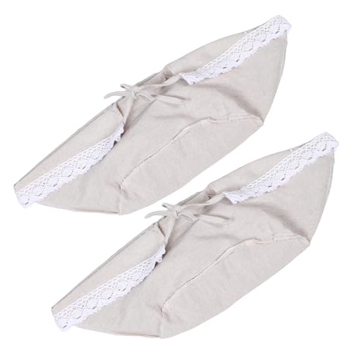 CAXUSD 2 Stück Weidenpicknickkorb Set Picknickkörbe Korbliner Korbboden Liner Gewebte Korb Liner Korbauskleidungstuch Farmhouse Basket Korbentuch Bauernkorb Stoff Beige von CAXUSD