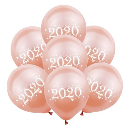 CAXUSD Ballondekoration 20 Stück 2020 Girlande Luftballons Weihnachtsfeier Ballon Zahlenballons Ornament Zubehör für Partydekoration 2020 Latexballons Anzahl Dekorationen Partybedarf von CAXUSD