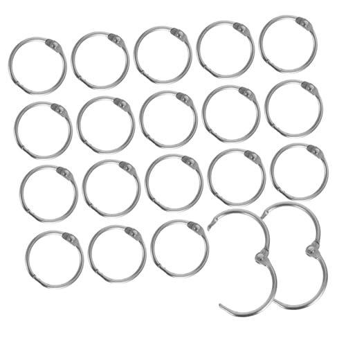 CAXUSD 20 Stück Bindering Notebook -bindemittel Ringe Notebook-ringe Ringe Für Fotoalben Bindungsringe Dateibindemittelringe Ringordner Für Lose Blätter Rostfreier Stahl Silber von CAXUSD