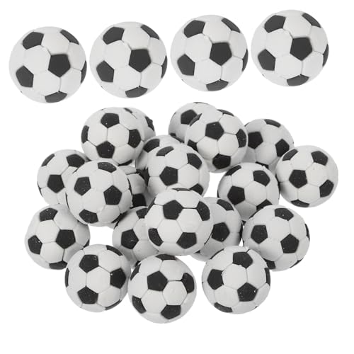 CAXUSD 20 Stück Fußball Radiergummi Schulmaterial für Party Radiergummis Netter geformter Radiergummi Preise im Klassenzimmer Partygeschenk süße Mini-Radierer Schwarz von CAXUSD