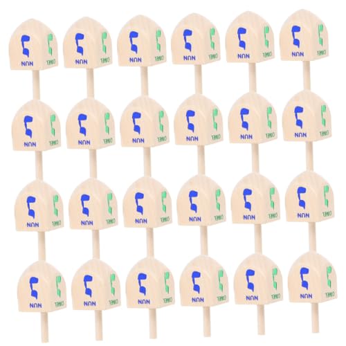 CAXUSD 20 Stück Hanukkah Dreidel Handgefertigte Holz Drehtops für Religiöse Spiele und Festlichkeiten Interaktive Familienaktivitäten und Wohnkultur von CAXUSD