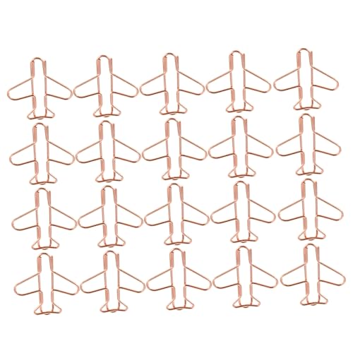 CAXUSD 20 Stück Kreative Büroklammer Winzige Klammern Lesezeichen-planer-clips Kreativer Papierclip Mini -papierclips Schulbüroklammern Büroklammern Klein Clips Für Papier Roségold Metall von CAXUSD