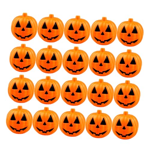 CAXUSD 20 Stück Mini Kunststoff Kürbis Süßigkeitenboxen Halloween Candy Holder mit Praktischem Öffnungsdesign Stabiler Plastik für Partydekoration zu Halloween und Erntedankfest von CAXUSD
