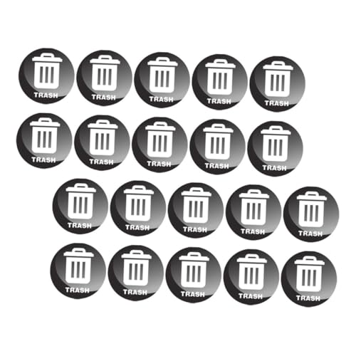 CAXUSD 20 Stück Mülltonnen Aufkleber Wasserdichte Runde Recycling Sticker Selbstklebende Vinyl Etiketten für Abfallbehälter Wetterfest und Langlebig Geeignet für Zuhause Büro Schule und von CAXUSD