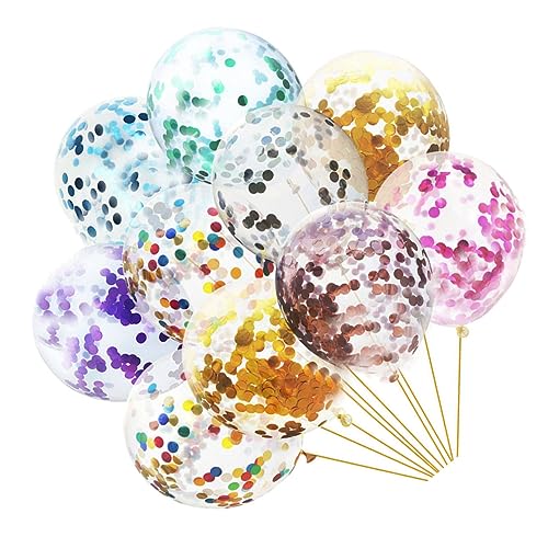 CAXUSD 20 Stück Pailletten Latexballons Dekorationen Party Ö Thematisiert Geburtstag Pastell Konfetti-luftballons von CAXUSD