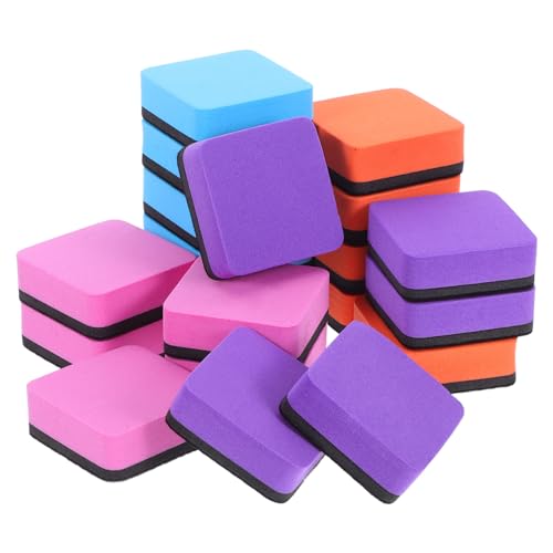 CAXUSD 20 Stück Teiliges Magnetische Kleine Quadratische Whiteboard-löscher aus Eva-filz Wiederverwendbare Trockene Markerreiniger Effiziente Kratzfreie Whiteboard Glasreinigung für von CAXUSD