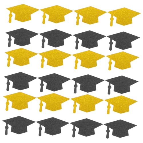 CAXUSD 200 Stück Lieferungen Für Die Abschlussfeier Junggesellin Tisch Dekorationen Konfetti-party Abschlussstreusel Kernstück Grad Mittelstücke Schule Hoch Kappen Gold Silver CAXUSD 200 Stück Lieferungen Für Die Abschlussfeier Junggesellin Tisch Dekorationen Konfetti-party Abschlussstreusel Kernstück Grad Mittelstücke Schule Hoch Kappen Gold Silver von CAXUSD