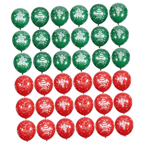 CAXUSD 200 Stück Weihnachtsballons Transparente Luftballons Weihnachtsdekoration Weihnachts Latexballons Dekorative Luftballons Weihnachts Latexballons Festivalballons von CAXUSD