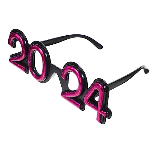CAXUSD 2024 Brille Frohes Neues Jahr Brille 2024 Abschlussbrille 2024 Modelbrillen 2024 Dekorative Gläser Neujahrsvorräte Brillen Für Ein Frohes Neues Jahr 2024 Party Stk Lustig Geschenk von CAXUSD