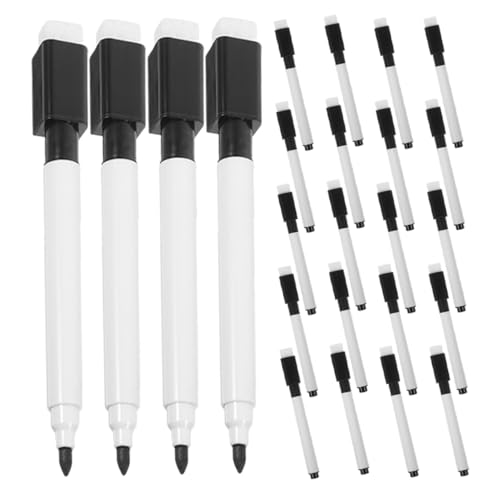 CAXUSD 24 Stück Magnetische Whiteboard Marker mit Radierkappe Spitze Abwischbar für Schule Büro und Zuhause Vielseitige Anwendung und Glatten Oberflächen von CAXUSD