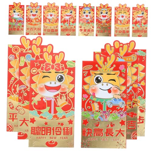 CAXUSD 24 Stück Rote Umschläge für Chinesische Neujahr Kreative Cartoon Designs für Geldgeschenke für und Besondere Anlässe Großpackung CAXUSD 24 Stück Rote Umschläge für Chinesische Neujahr Kreative Cartoon Designs für Geldgeschenke für und Besondere Anlässe Großpackung von CAXUSD