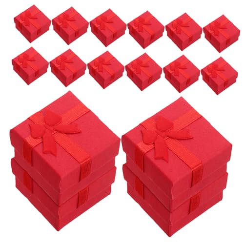 CAXUSD 24 Stück Teiliges Rotes Schmuckkästchen mit Schmetterlingsschleife Stabile Ringbox für Männer und Frauen Vielseitige Geschenkverpackung für Ringe Ohrringe und Anhänger zu CAXUSD 24 Stück Teiliges Rotes Schmuckkästchen mit Schmetterlingsschleife Stabile Ringbox für Männer und Frauen Vielseitige Geschenkverpackung für Ringe Ohrringe und Anhänger zu von CAXUSD